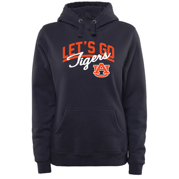 Men NCAA Auburn Tigers Women Plus Sizes Lets Go Pullover Hoodie Navy->more ncaa teams->NCAA Jersey
